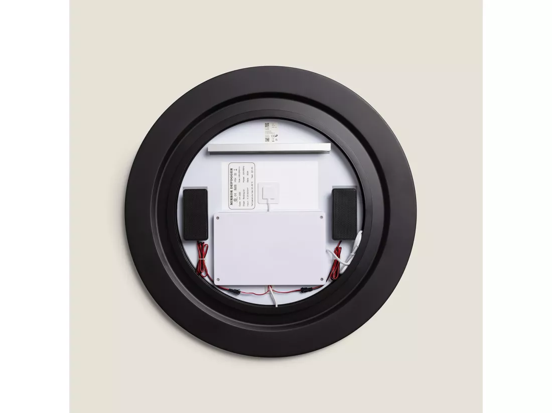 Miroir Salle de Bain avec Éclairage LED Anti-buée Ø60 cm Nahia Sélectionnable (chaud-neutre-froid)