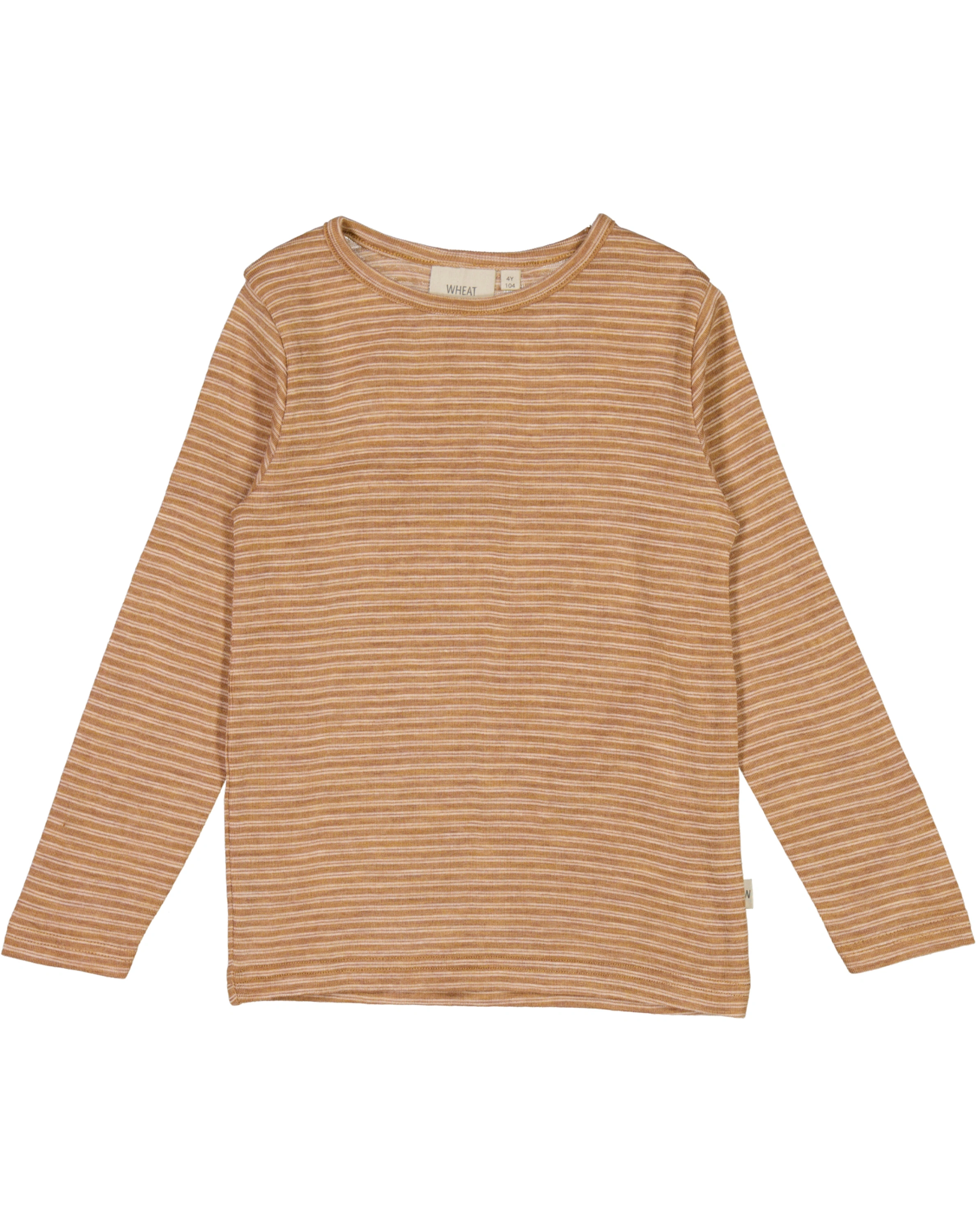 Woll-Langarmshirt SOFT STRIPES in clay melange