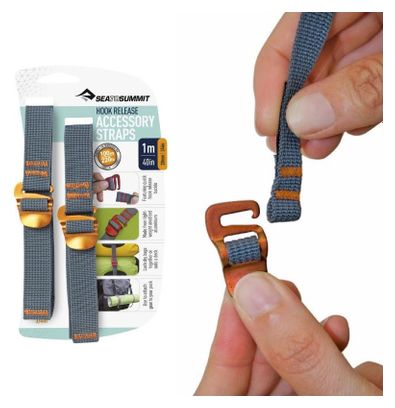 Sangle de compression 1m Sea to Summit Hook Release
