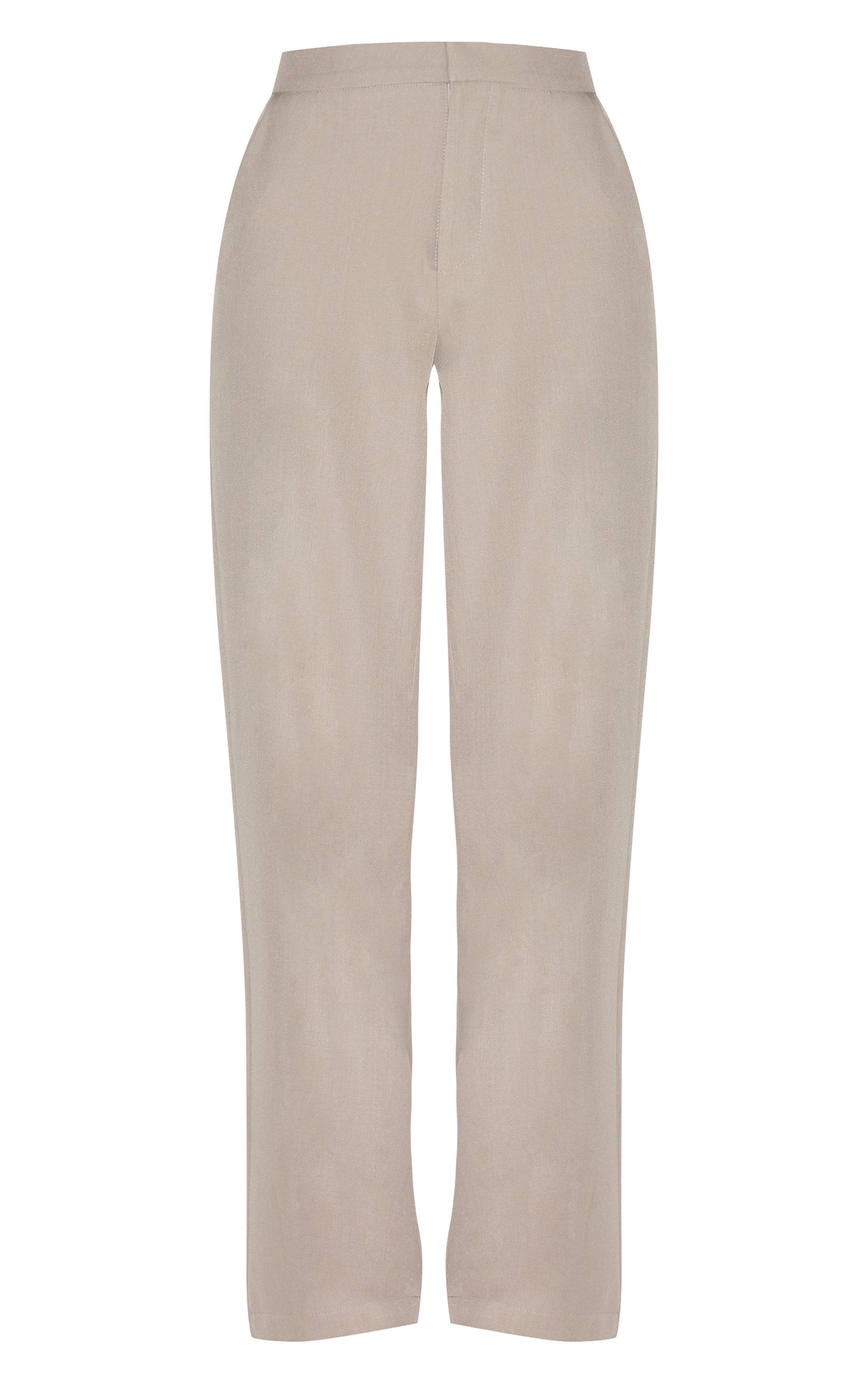 Sable Pantalon Tissé Tailleur Taille Mi-haute