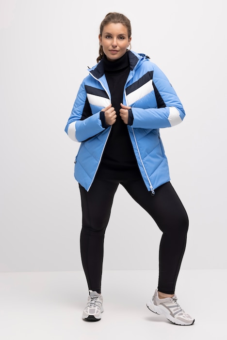 Performancejacke, wasserabweisend, Schneefang, 2-Wege-Zipper
