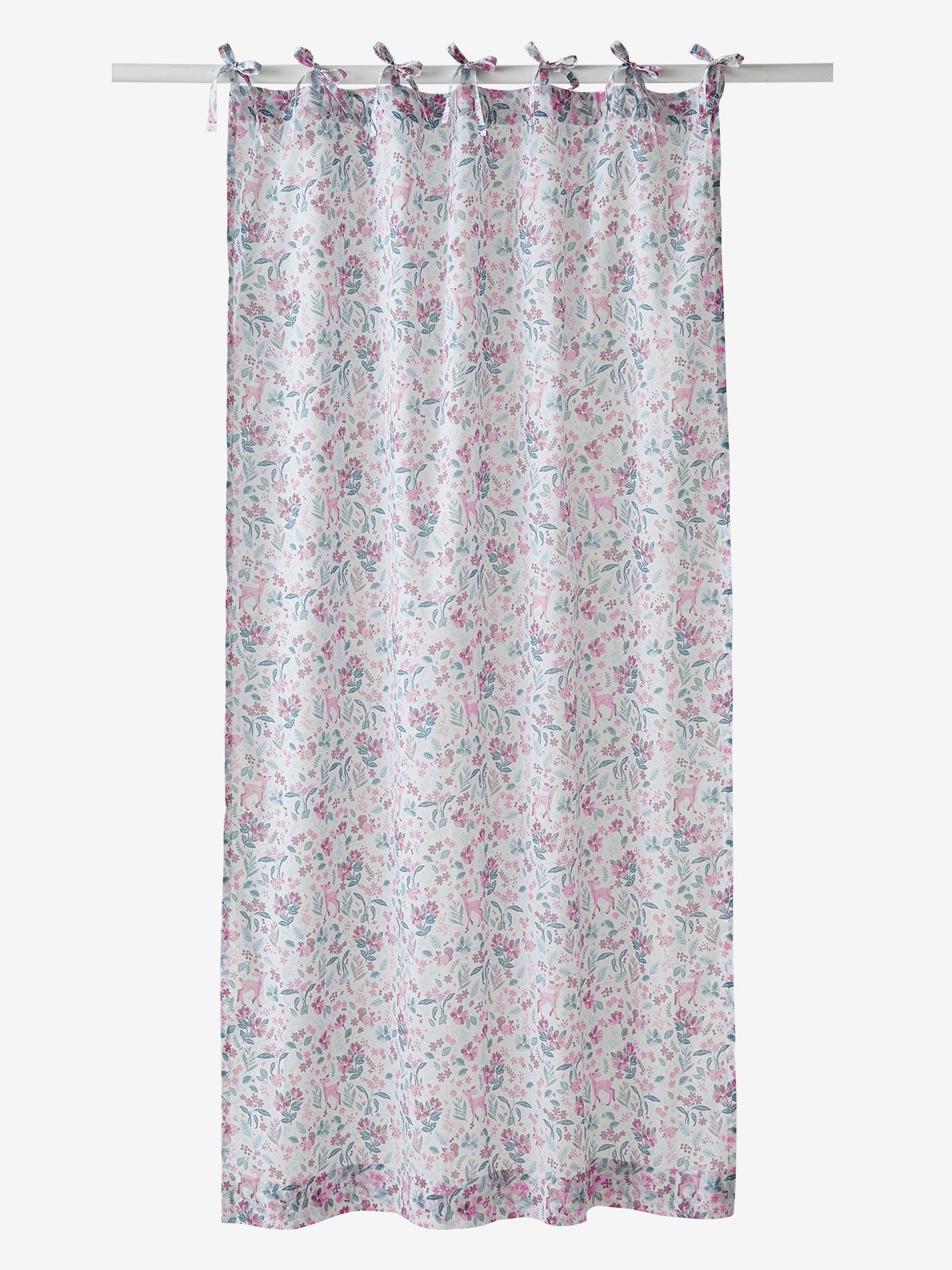 Cortina de chiffon estampada em branco claro 