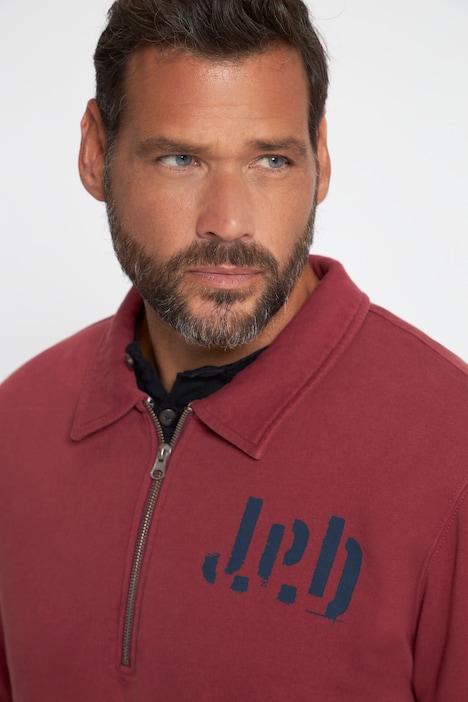 Sweatshirt, Polokragen, Zipper
