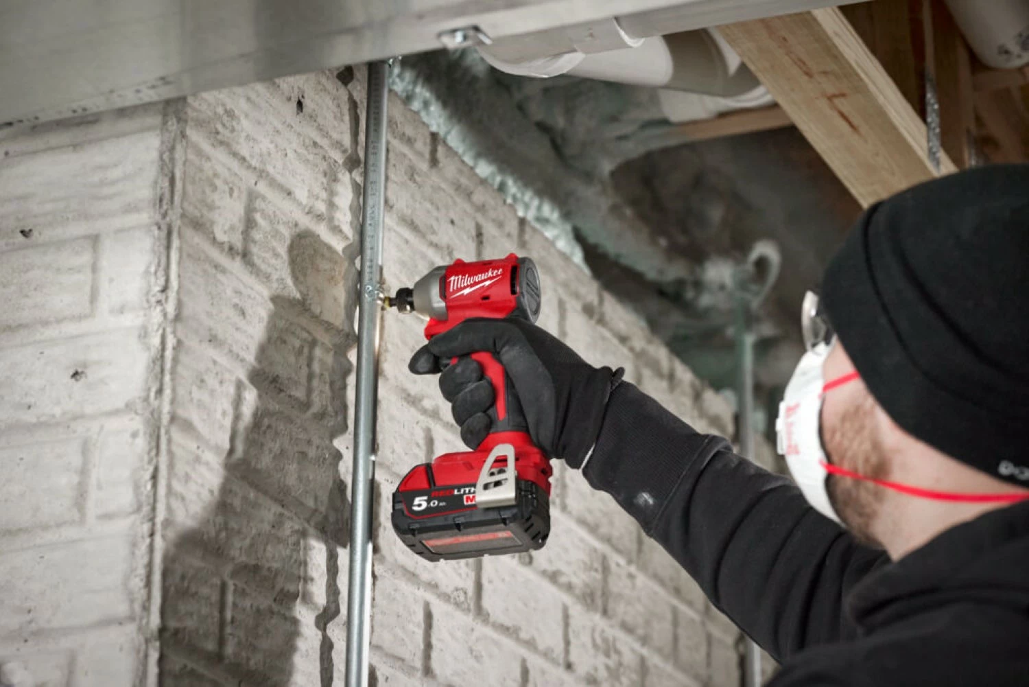 Milwaukee M18 BLIDR-502X 18V Li-ion accu slagschroevendraaier (2x 5.0Ah accu) set in HD Box - 190Nm