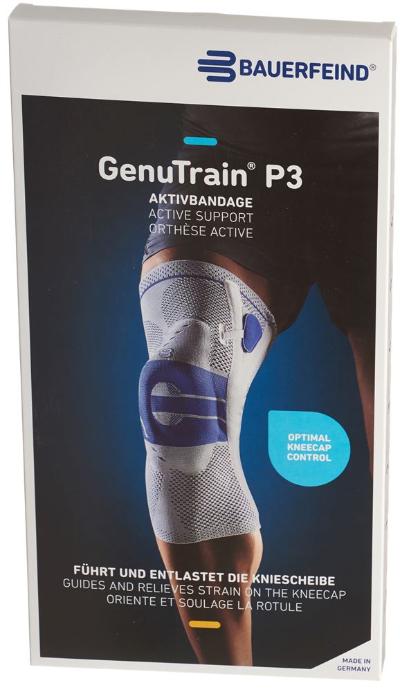 Bauerfeind GenuTrain P3 Aktivbandage<br>1 Stück, Gr5, rechts titan