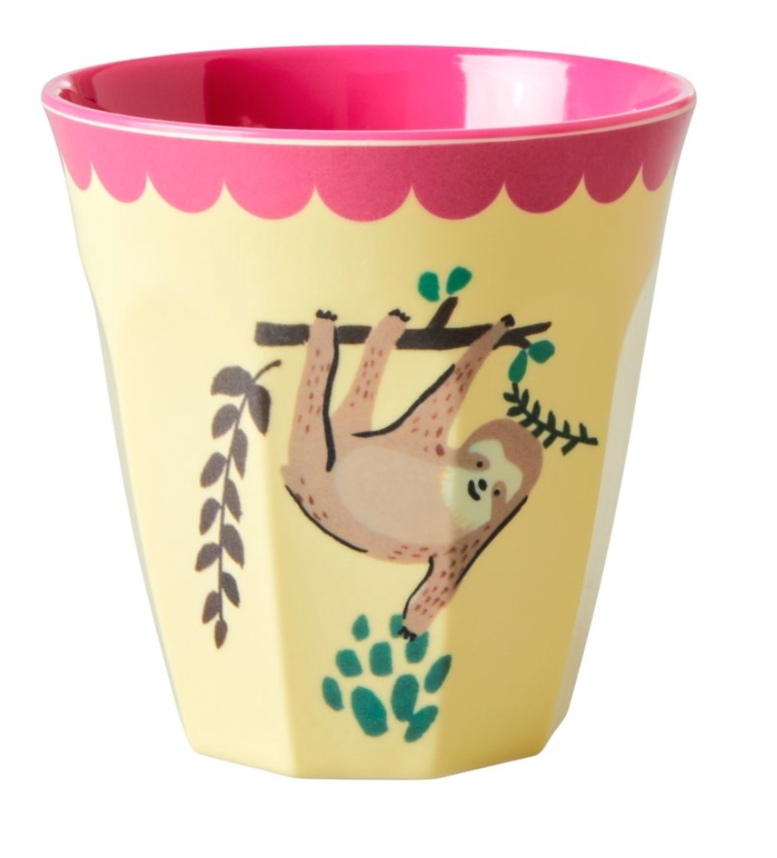 Rice Beker Small - Pink - Funky Prints - 6-pack