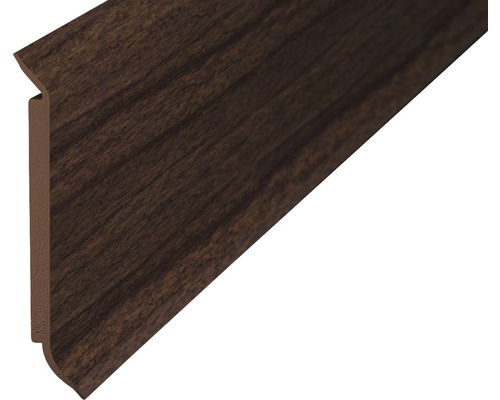 Kernplint van hardschuim, walnootdecor, 60x2500 mm
