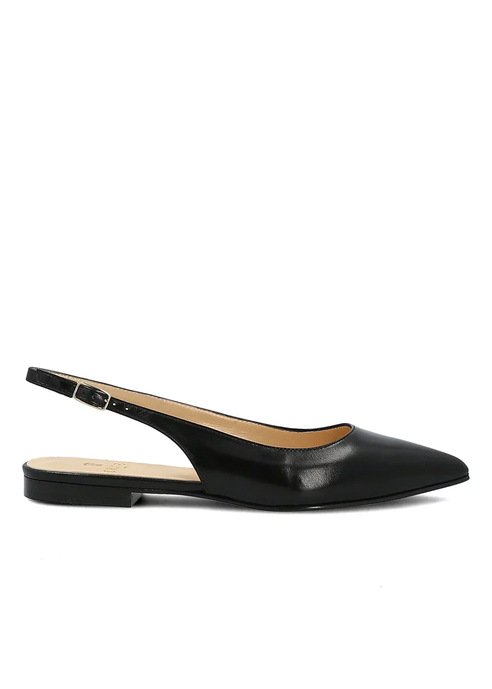 SLING BACK ANGIE CUIR NOIR