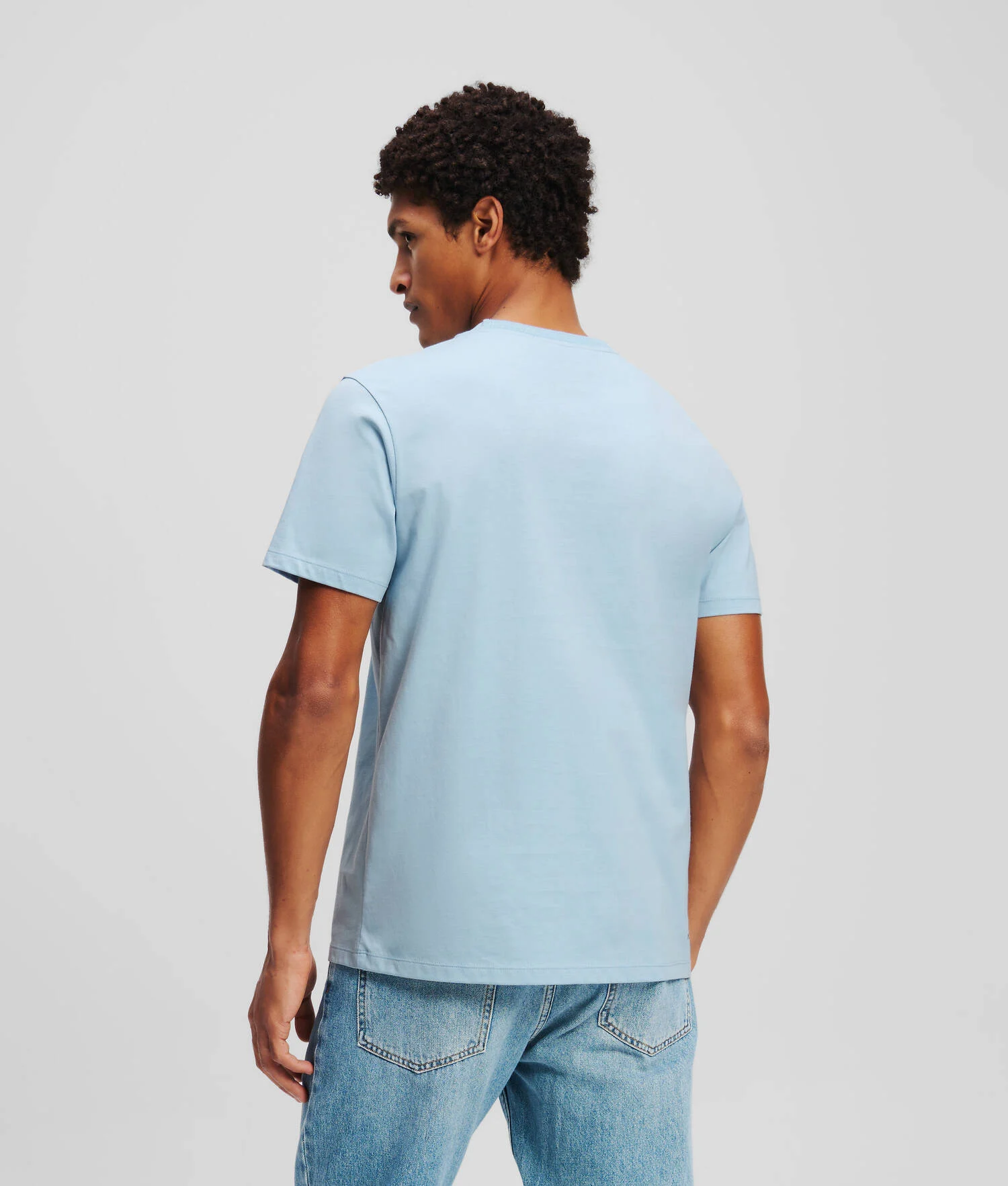 T-SHIRT KL MONOGRAM - Chambray doux