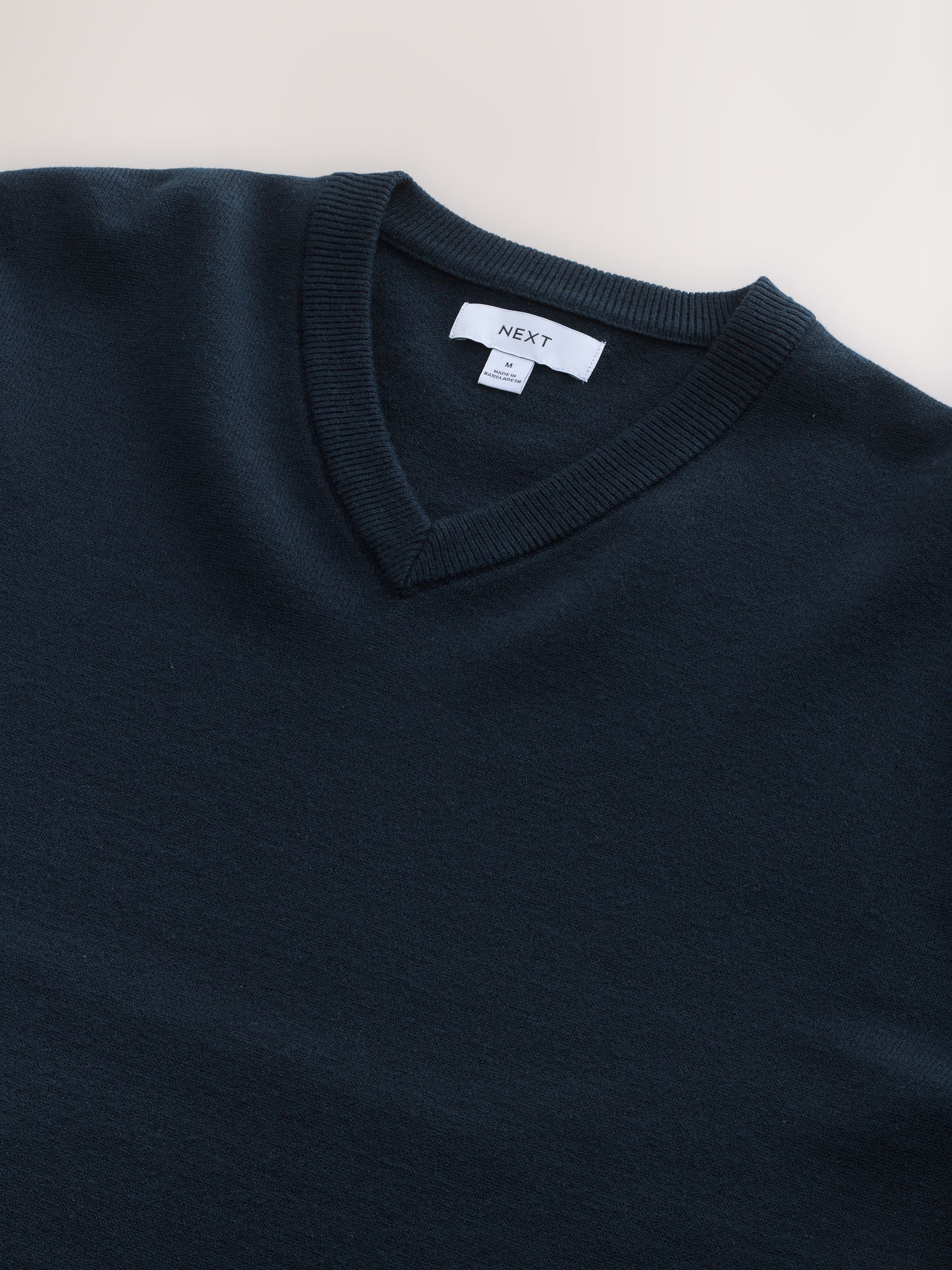 Donkerblauw - Regular Fit Soft Touch V-Neck Sweater