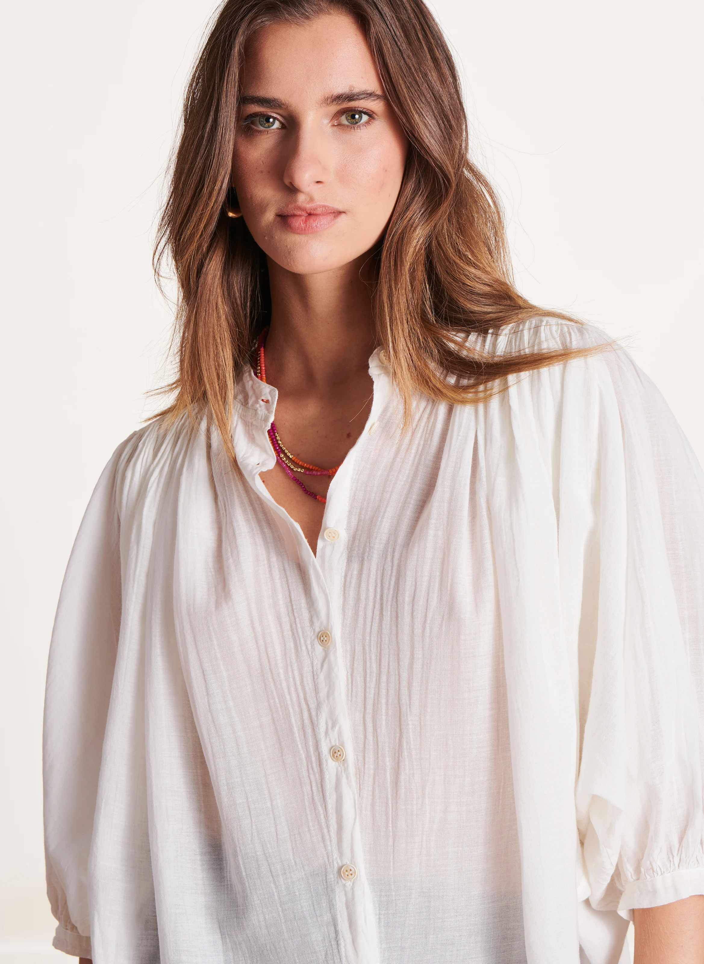 Chemise oversize en coton | Blanc