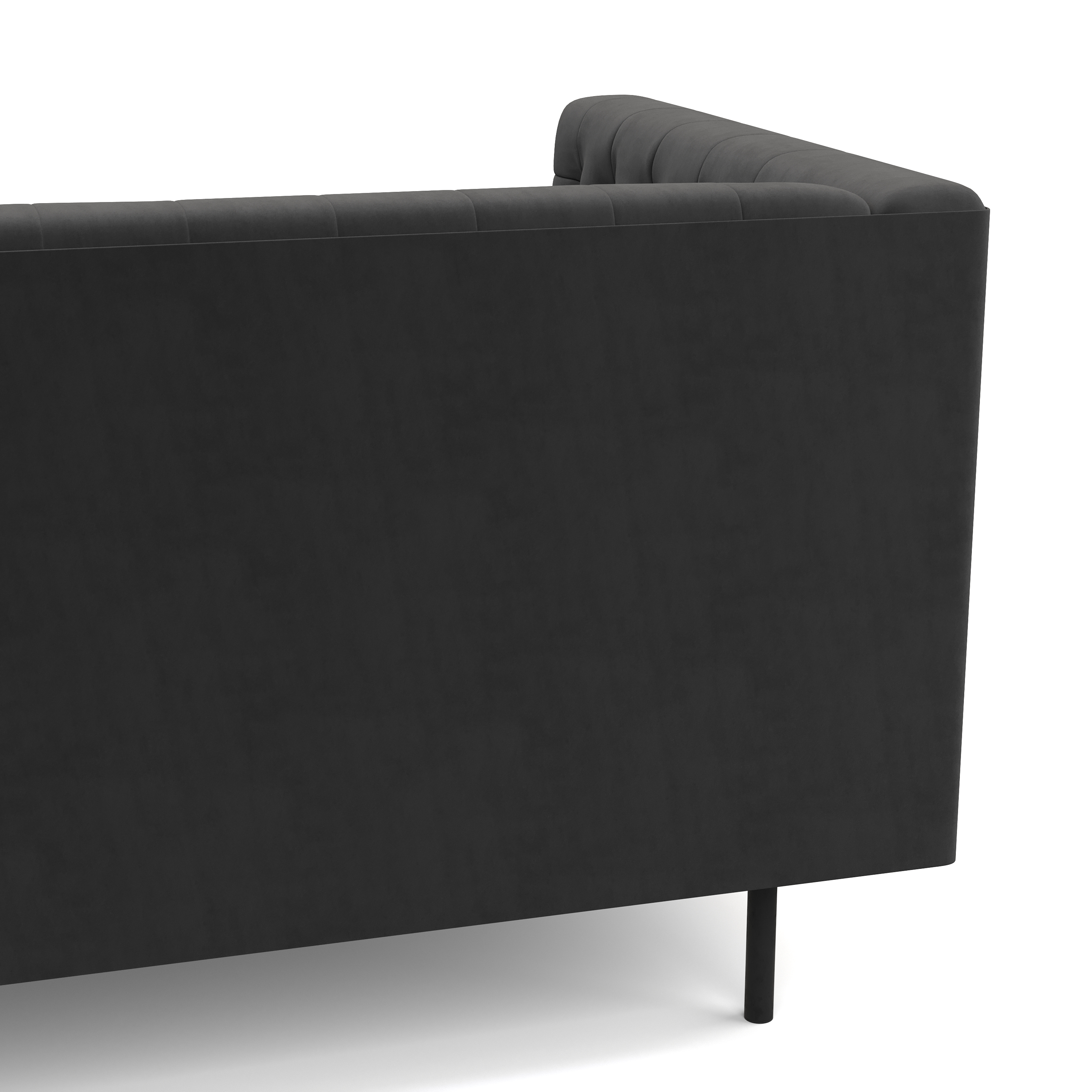 Sofa Samt CEDRIC 3-Sitzer anthrazit