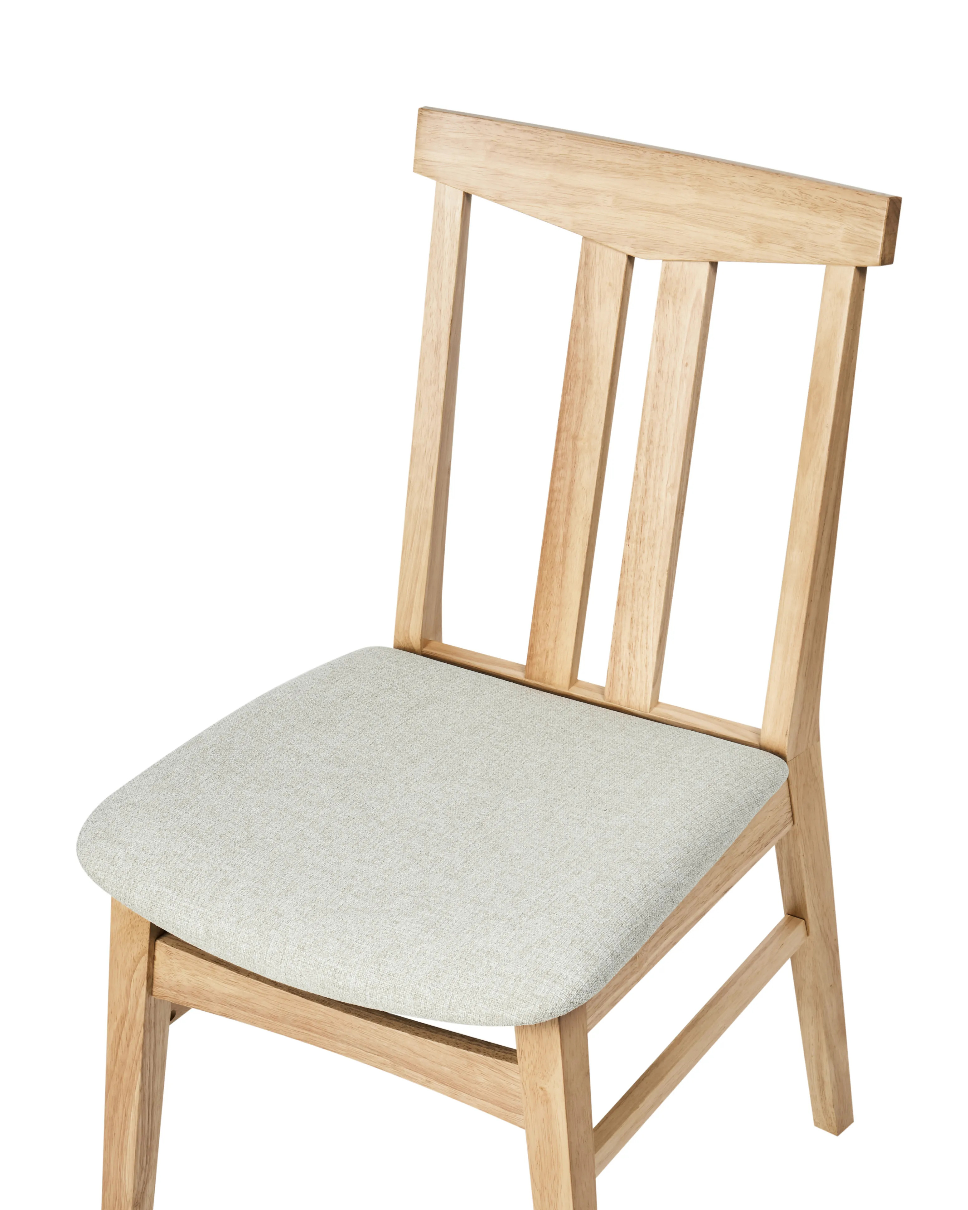 Set van 2 eetkamerstoelen AVALON Hout Lichtbeige
