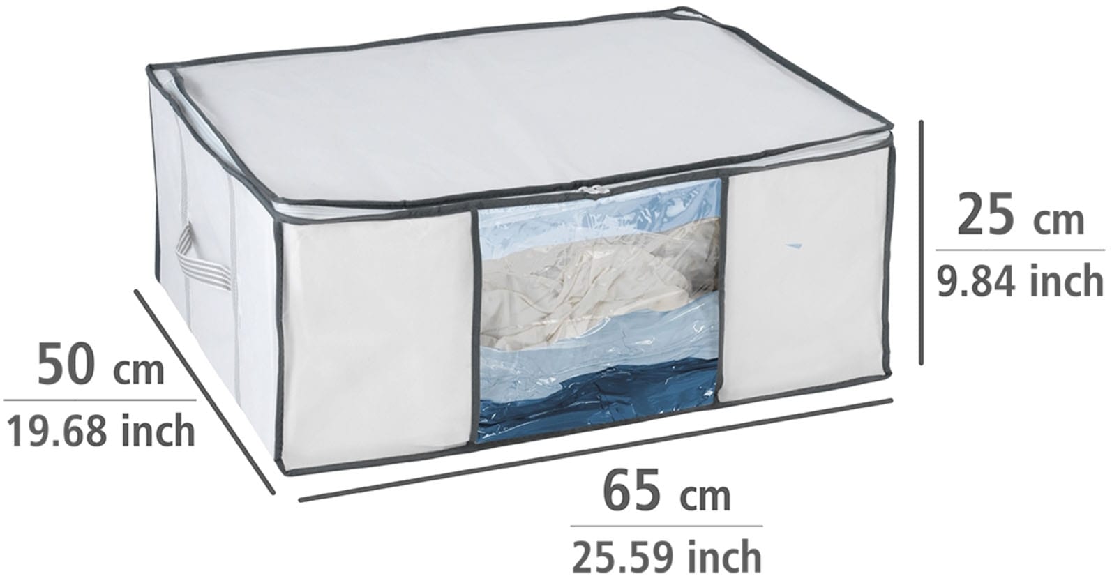 WENKO Unterbettkommode »Vakuum Soft Box L« integrierte Vakuum-Tasche & Blitzventil, bis zu 75 % Platzersparnis