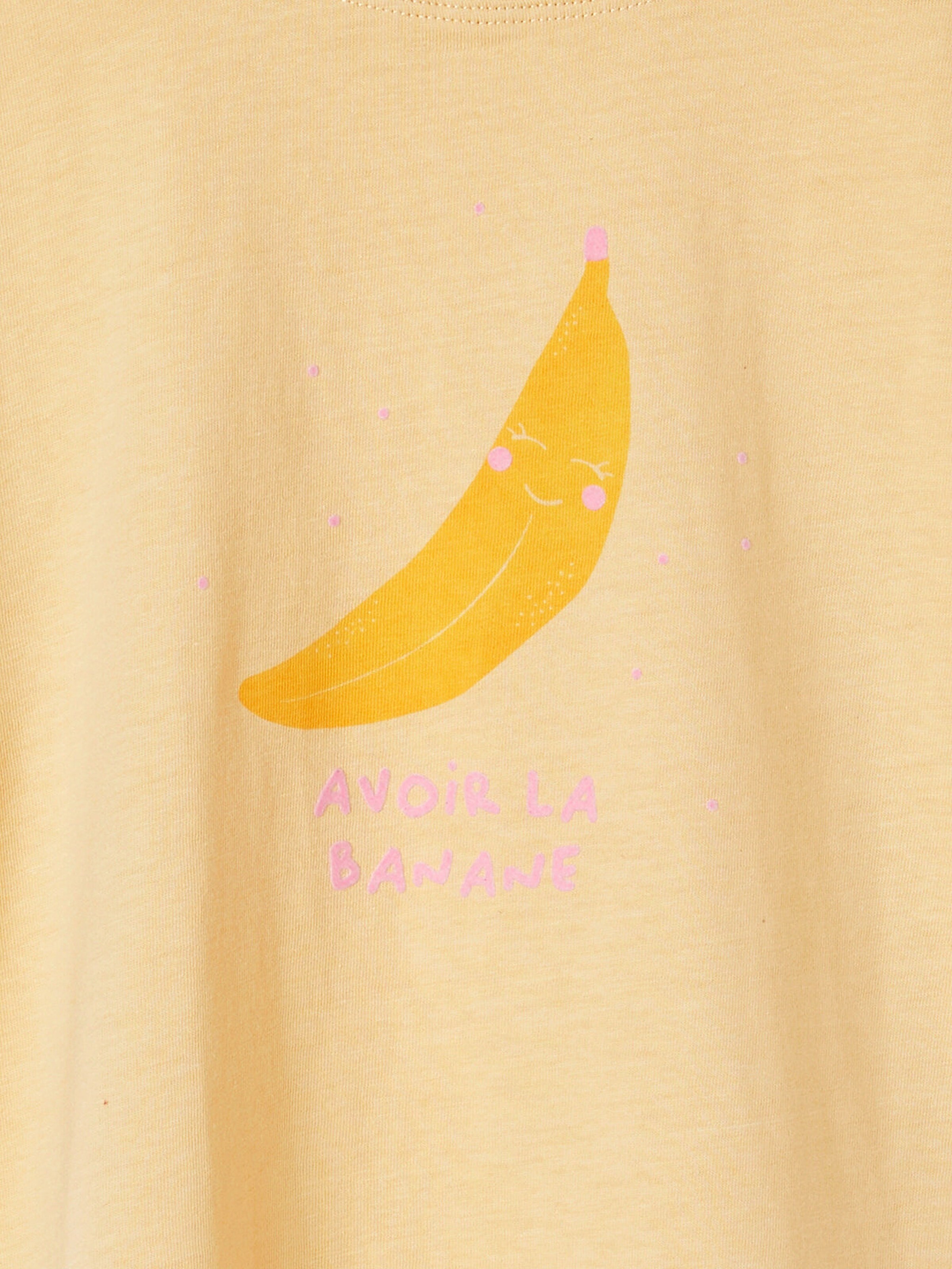 Vertbaudet Mädchen T-Shirt mit Recycling-Baumwolle hellgelb