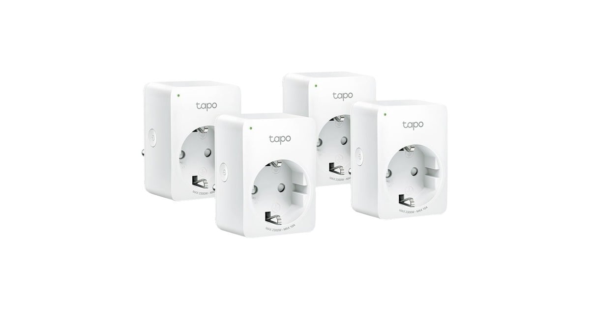 TP-LinkTAPO P100 Mini Smart Wifi-stopcontact (4 pack) schakel stekkerdoos  (Wit, 4 stuks)