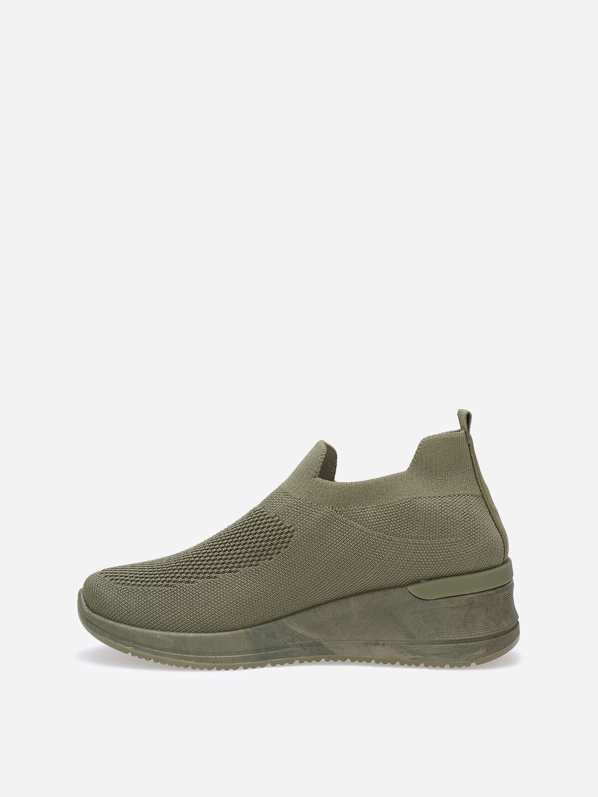 Baskets compensées slip-on- Vert foncé