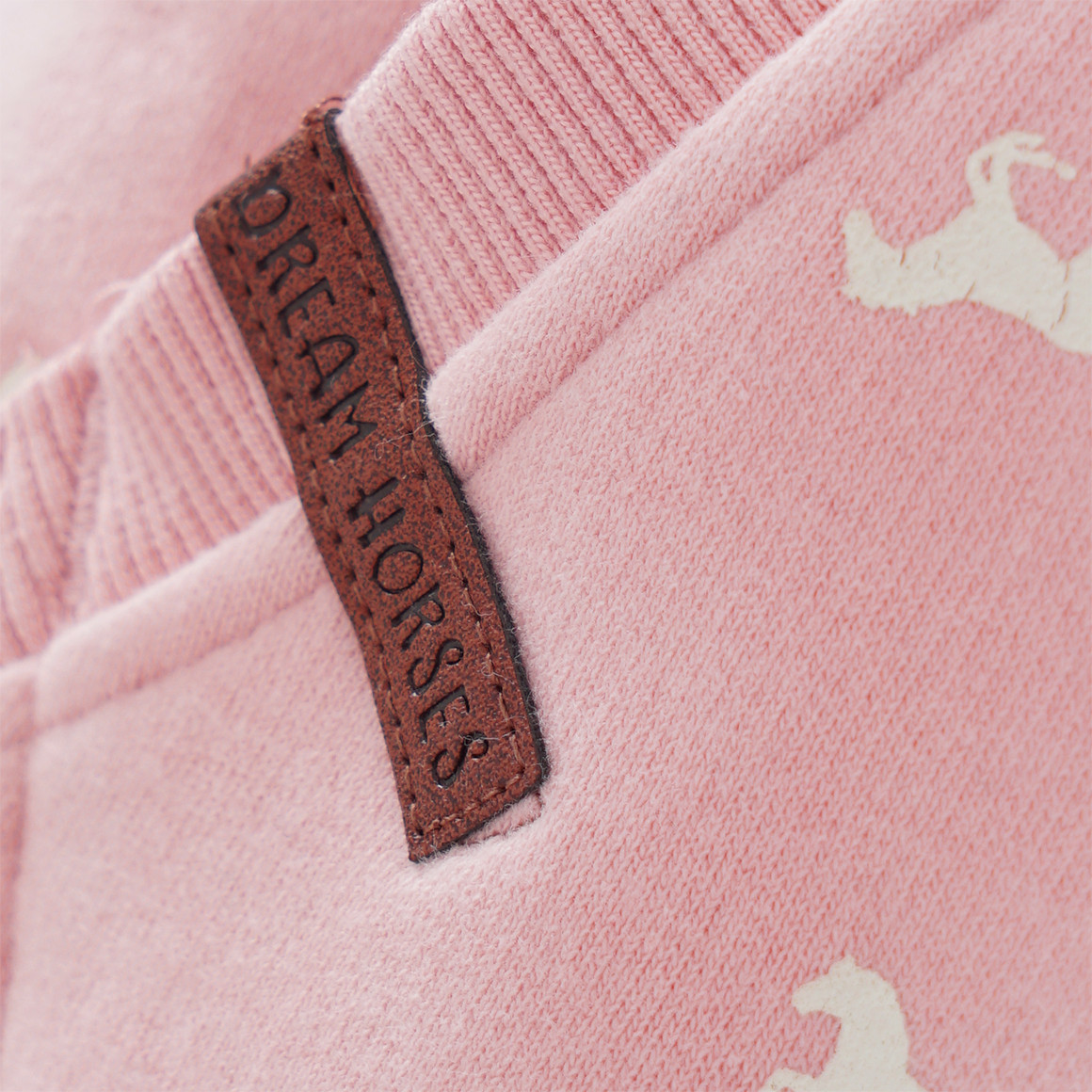 Yigga Mädchen Sweatkleid mit Pferde-Allover rosa