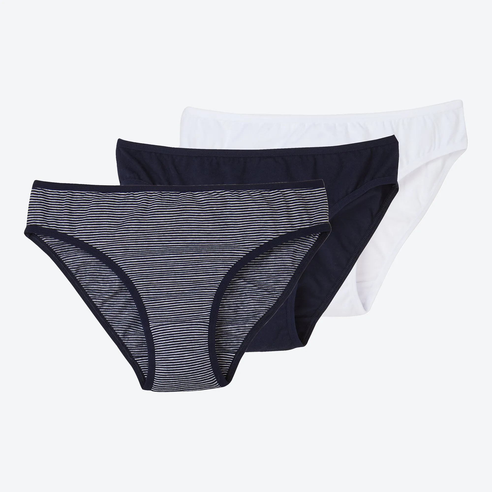 Mädchen-Slip mit hohem Baumwoll-Anteil, 3er-Pack