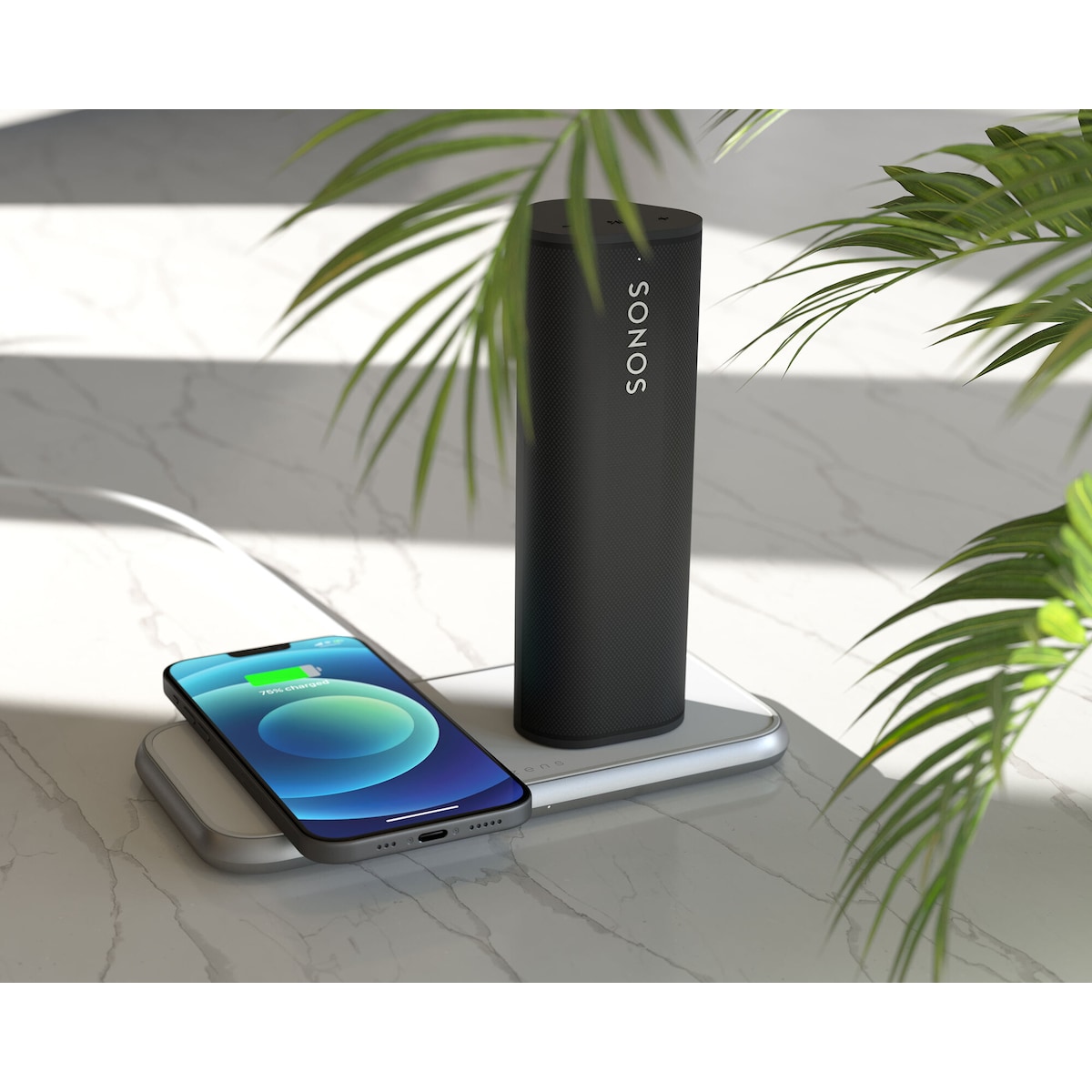 Zens Aluminium Dual trådløs lader (hvit)