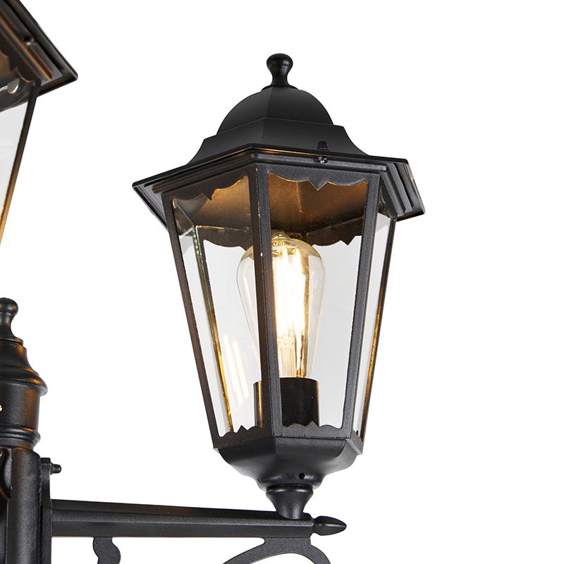 Buitenlantaarn zwart 220 cm 3-lichts IP44 - Havana