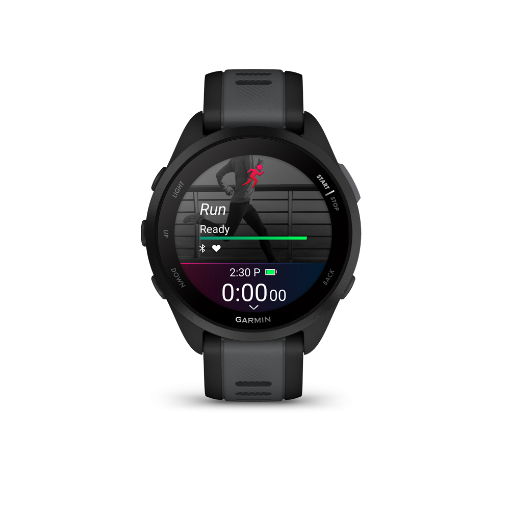 garmin forerunner 165 43 mm gps pulsur 39 010 02863 20 black