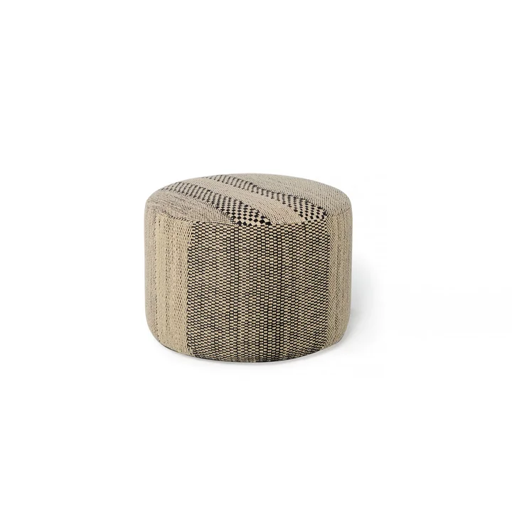 nanimarquina - Wabisabi Pouf, Ø 60 x H 43 cm, medium, knochenweiss