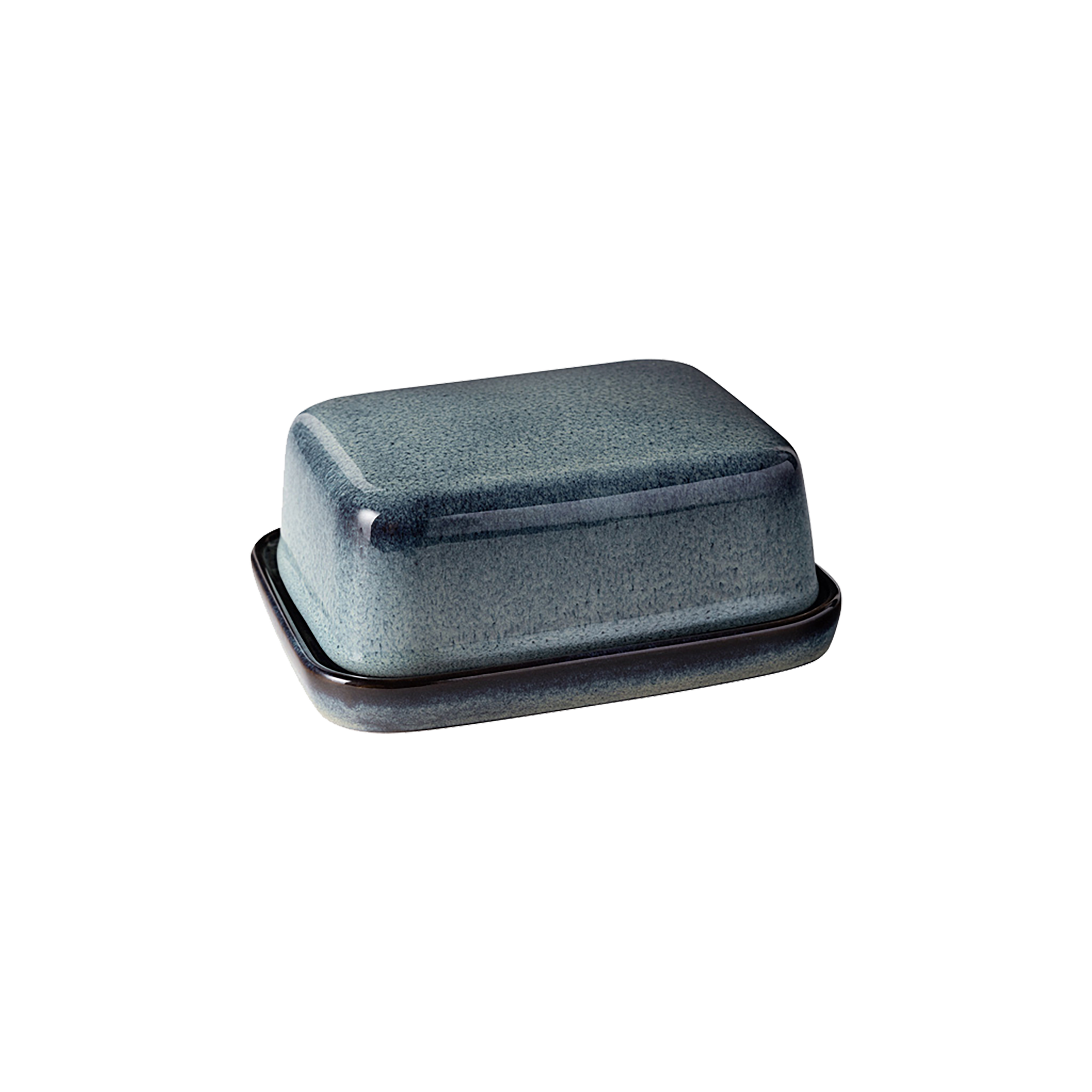 Lave Covered butter dish Grey, earthenware