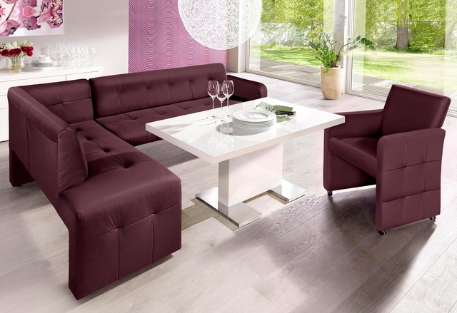 exxpo - sofa fashion Esszimmersessel »Barista, Loungesessel auf Rollen mit hoher Bodenfreiheit« Sessel Barista Clubsessel auf Rollen, schmale Armlehnen,