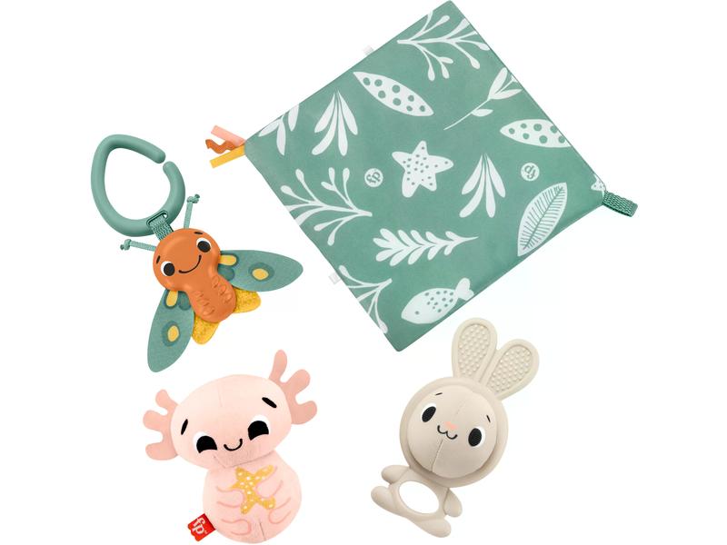 Fisher-Price Geschenkset sensorisch Set aus 4 Baby-Spielzeugen