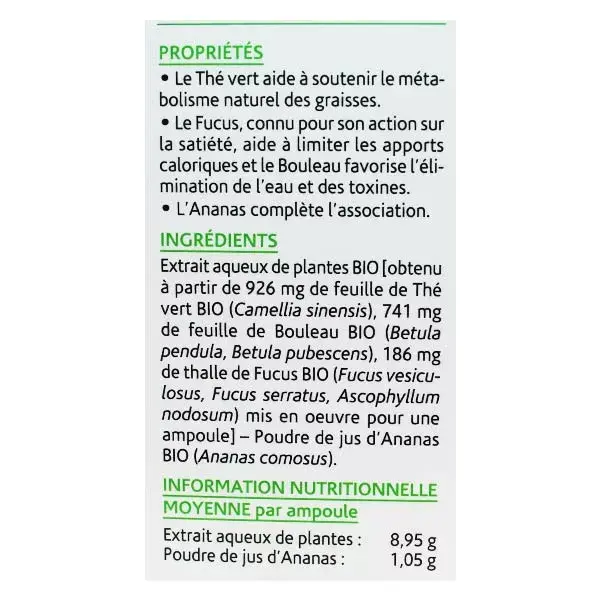 Arkopharma Arkofluides Organic Slimming Synergy 20 ampolas