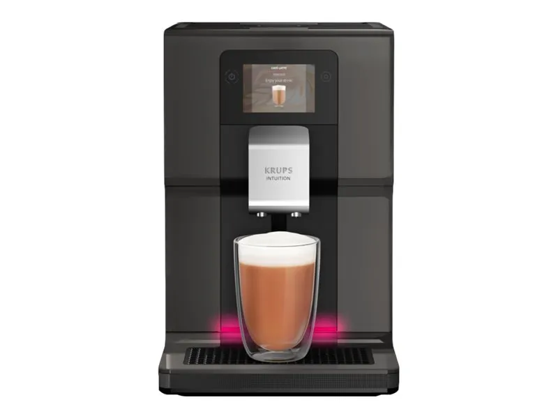 [OUTLET] - Krups Intuition Preference EA872B10 - Automatisk kaffemaskine med mælkeskummer - 15 bar - antracit