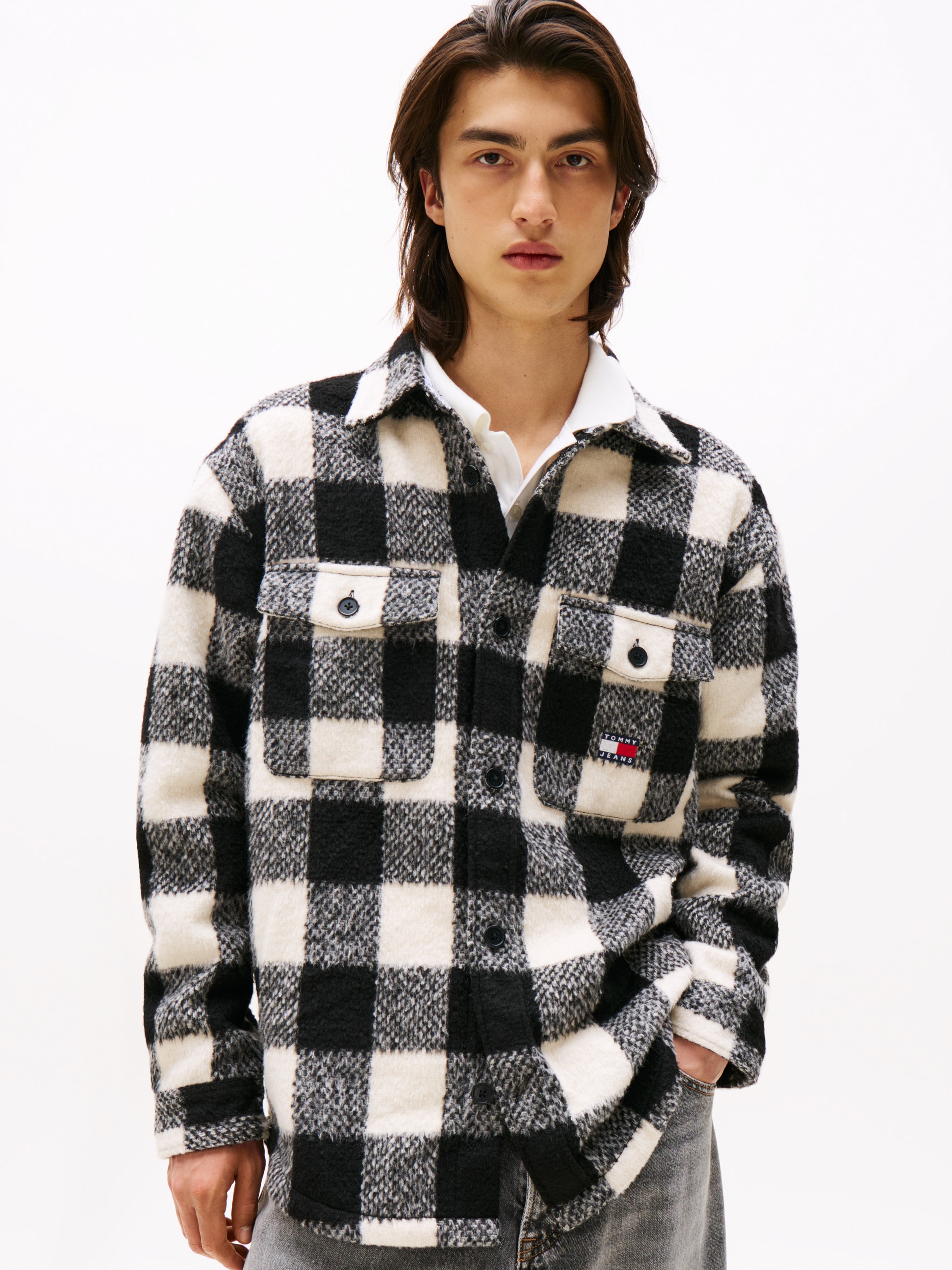 Tommy Jeans Hemdjacke »TJM CHECK OVERSHIRT« Flanell, oversized, dezent strukturiert