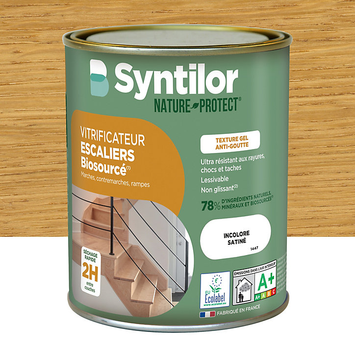 Vitrificateur escaliers Biosourcé Nature Protect Syntilor incolore satiné 0,75L