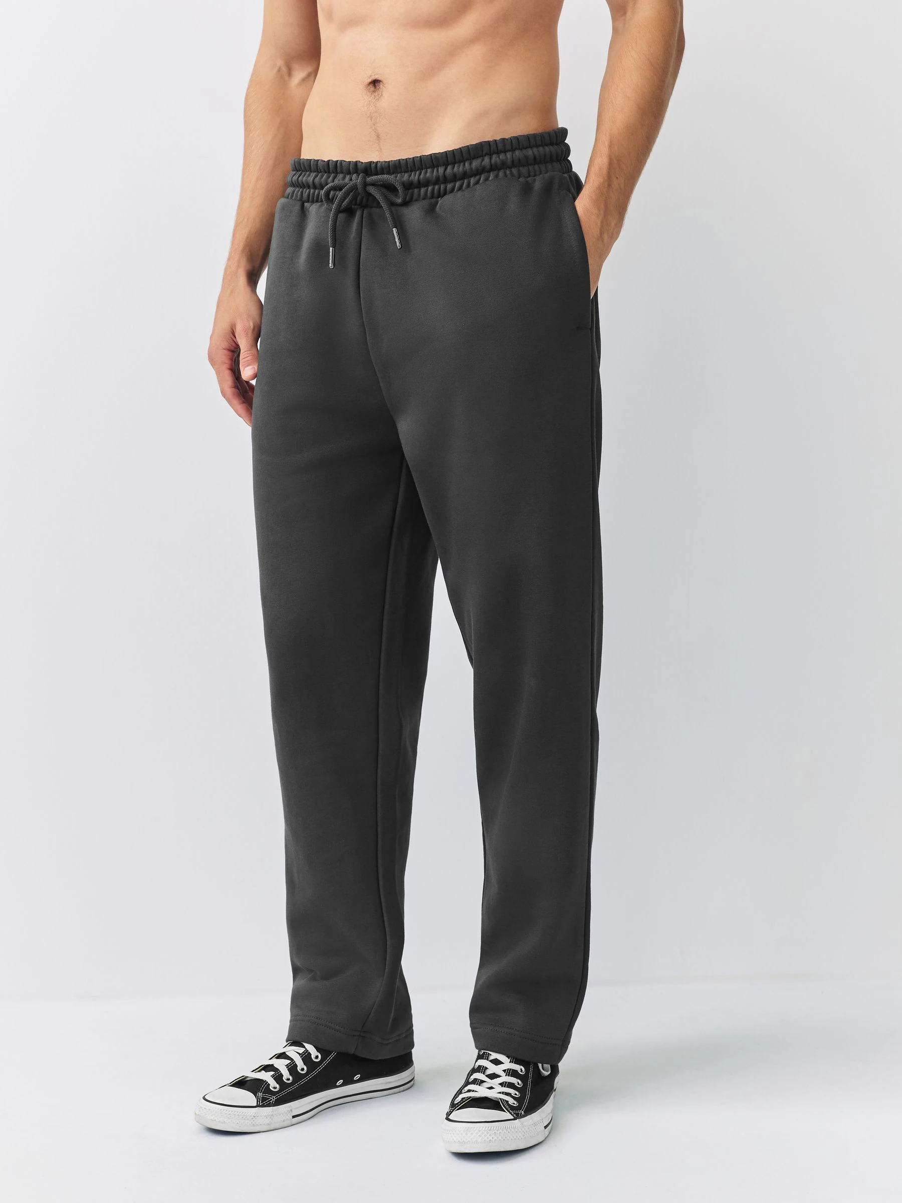Zwart/leigrijs/kakigroen - Set van 3 jersey joggingbroeken met hoog katoengehalte
