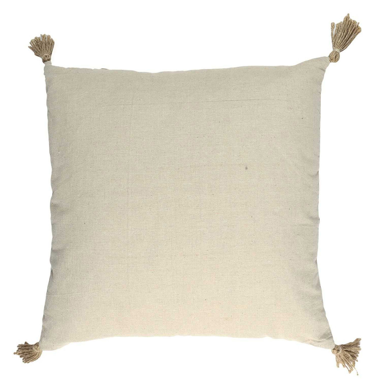 Home Deco Factory Coussin à pompons beige - 40x40 cm