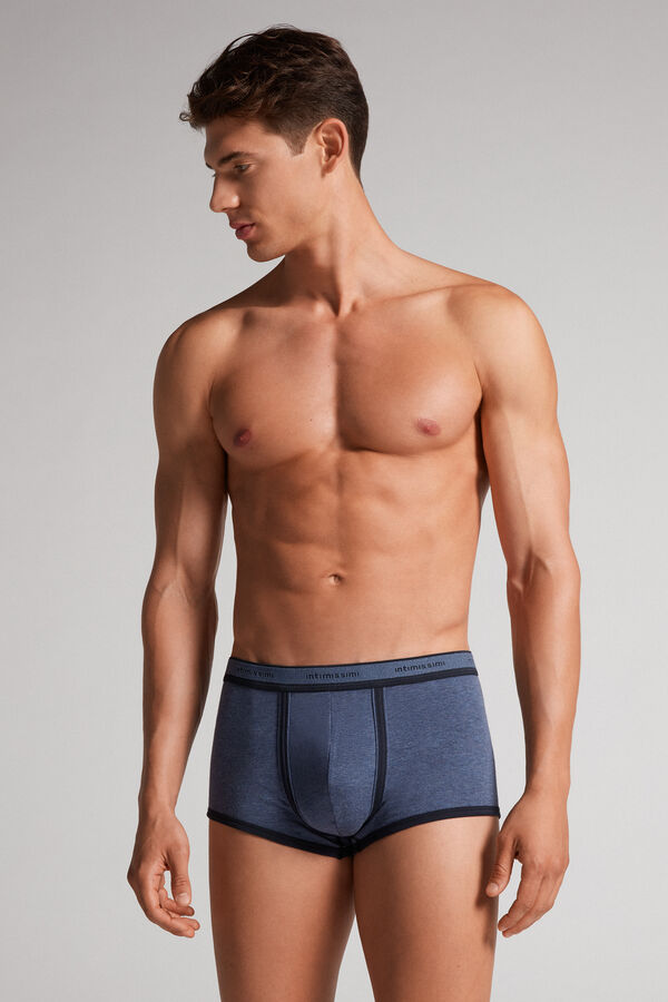 Cuecas boxer em algodão elástico Supima® com logotipo.