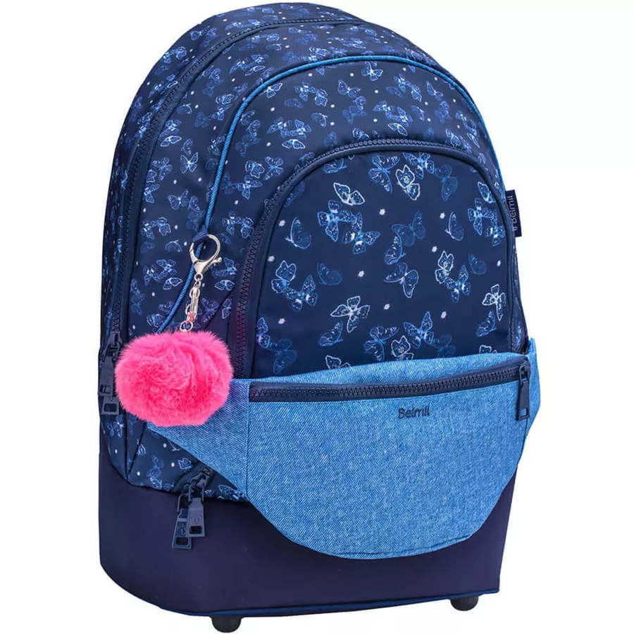 Belmil Schulrucksack 2-IN-1 Schulrucksack & Gürteltasche Sapphire