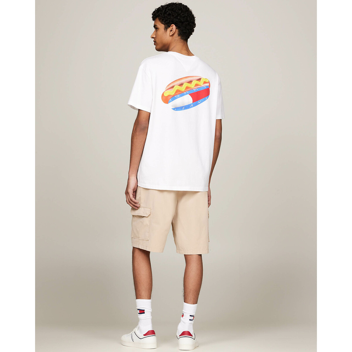 TOMMY JEANS<br>Camiseta reta com logo na frente e nas costas