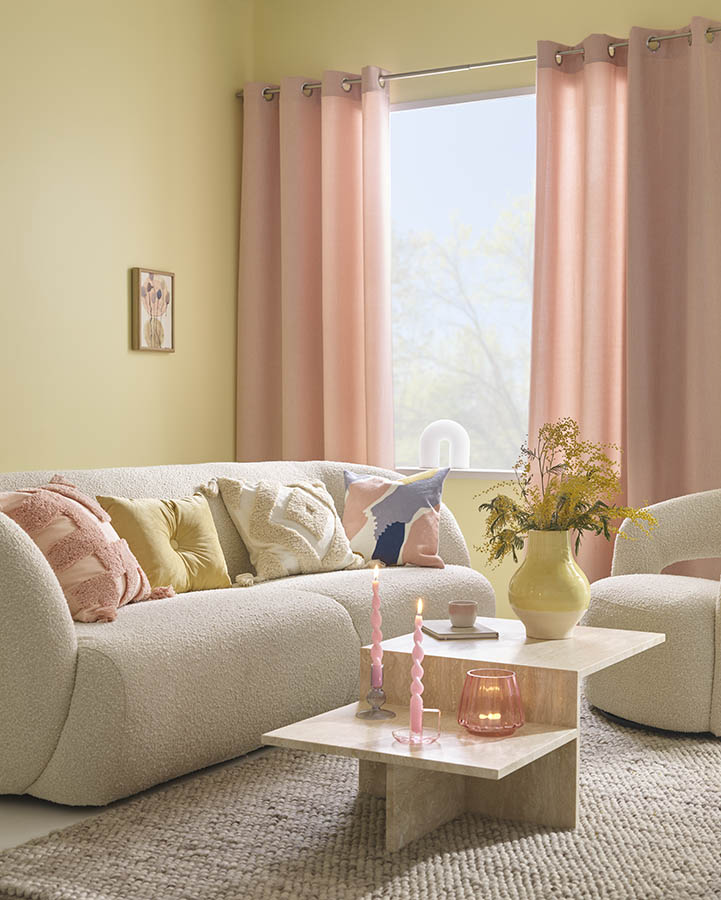 Lena gardin 140x160 lys rosa