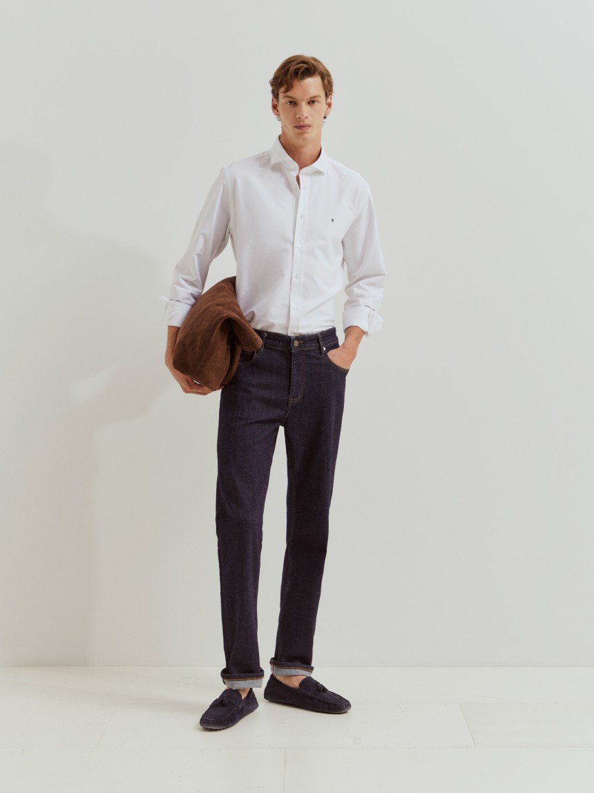 Camisa oxford slim fit