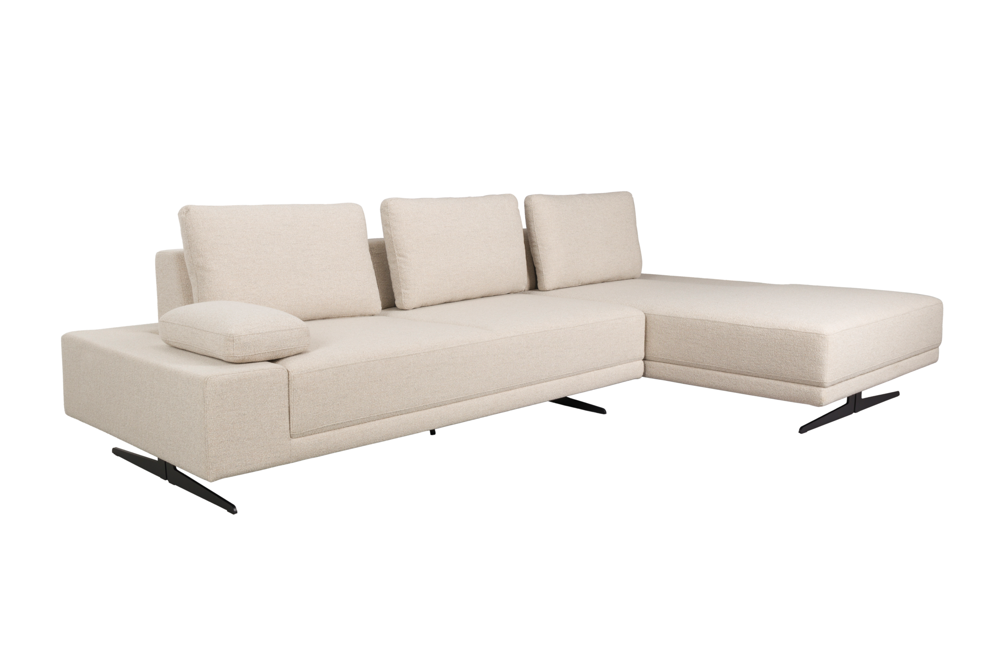 Bank Shelly Off-wit rechts Chaise Longue