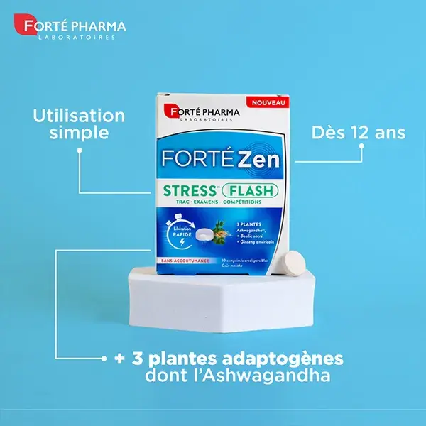 Forté Pharma Forté Zen Stress Flash Ashwagandha 10 comprimidos orodispersíveis