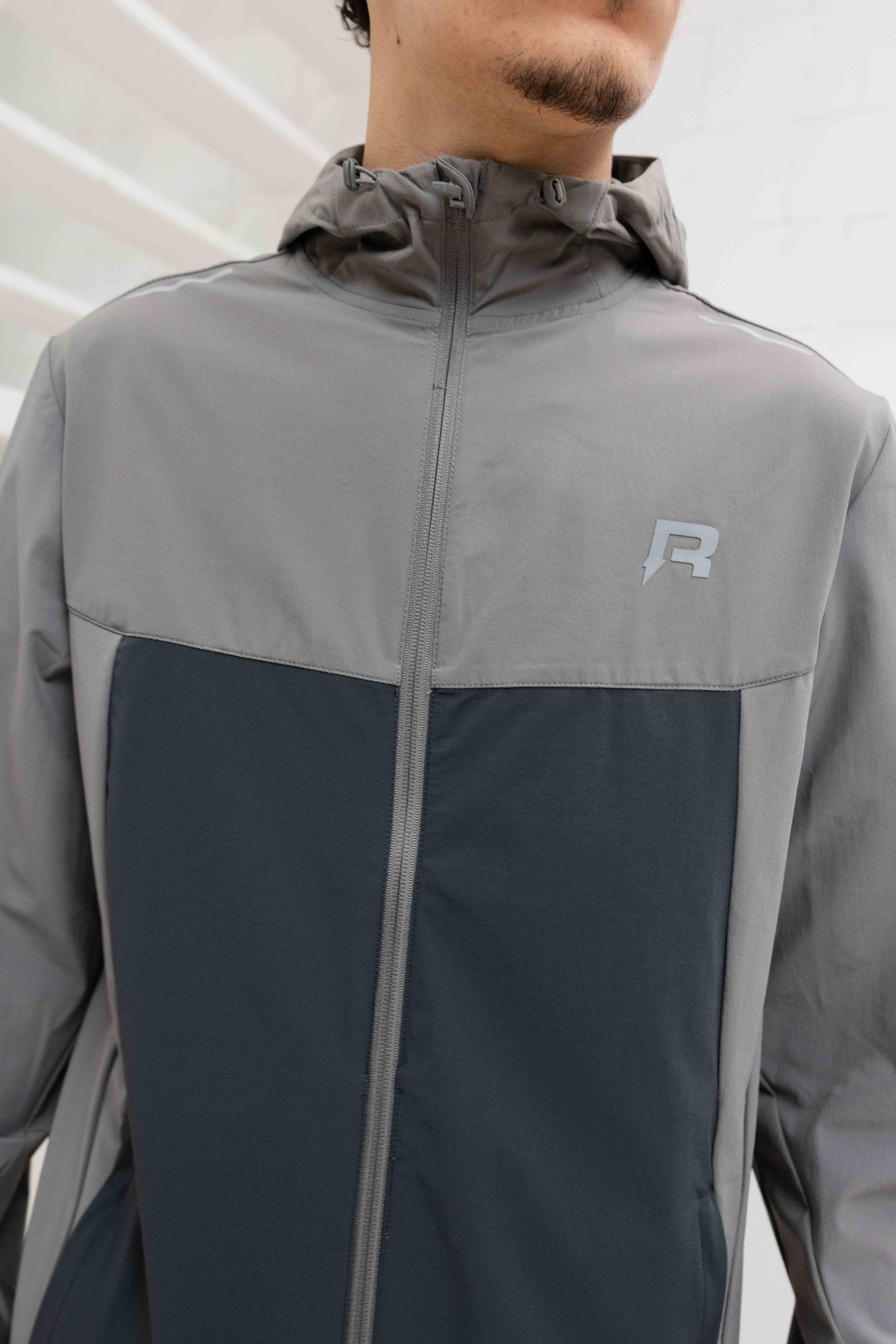 Reprimo Flight Windbreaker Trainingspak Heren Lichtgrijs/Donkergrijs