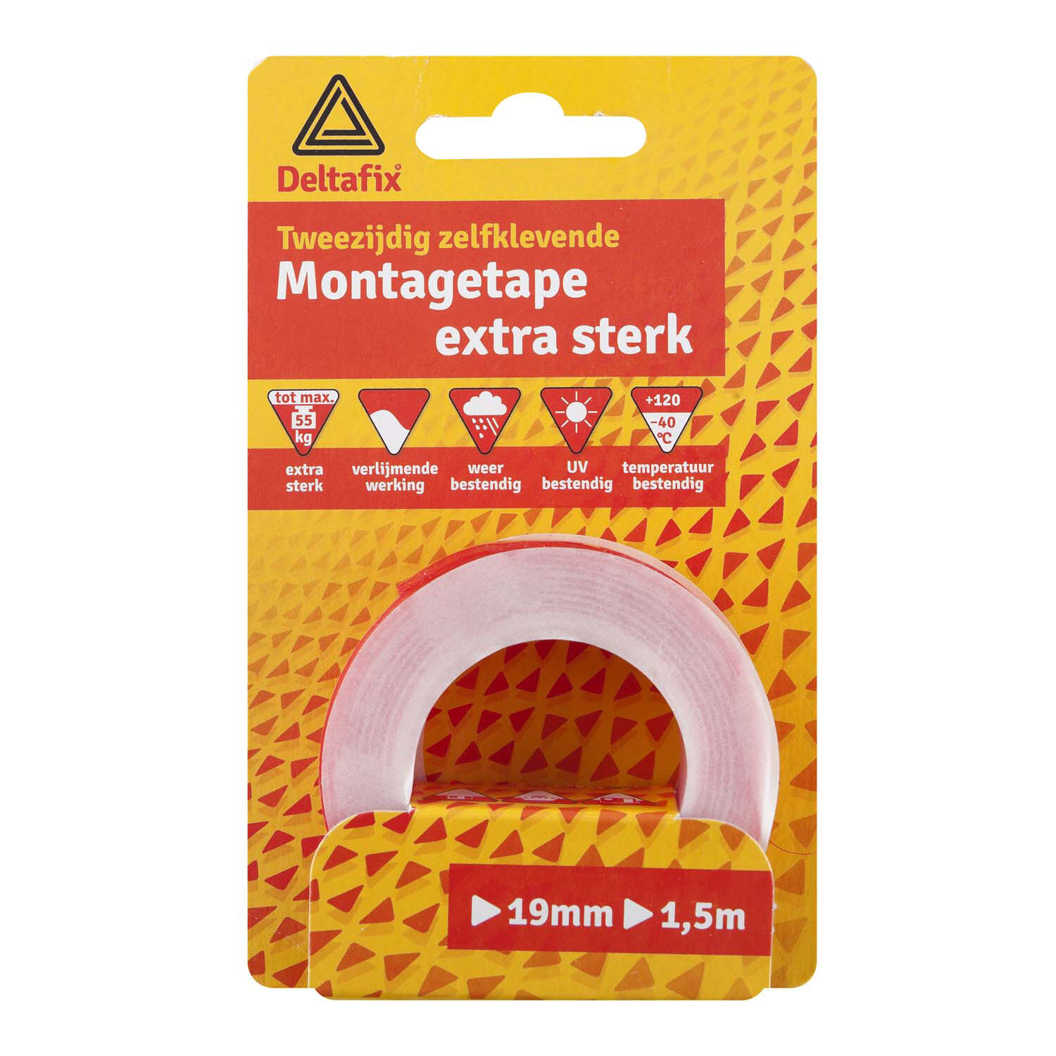 Deltafix Tape Extra Sterk 19mm 1.5m - Tape - 14x8.5x2.5 cm - Transparant - 150 cm