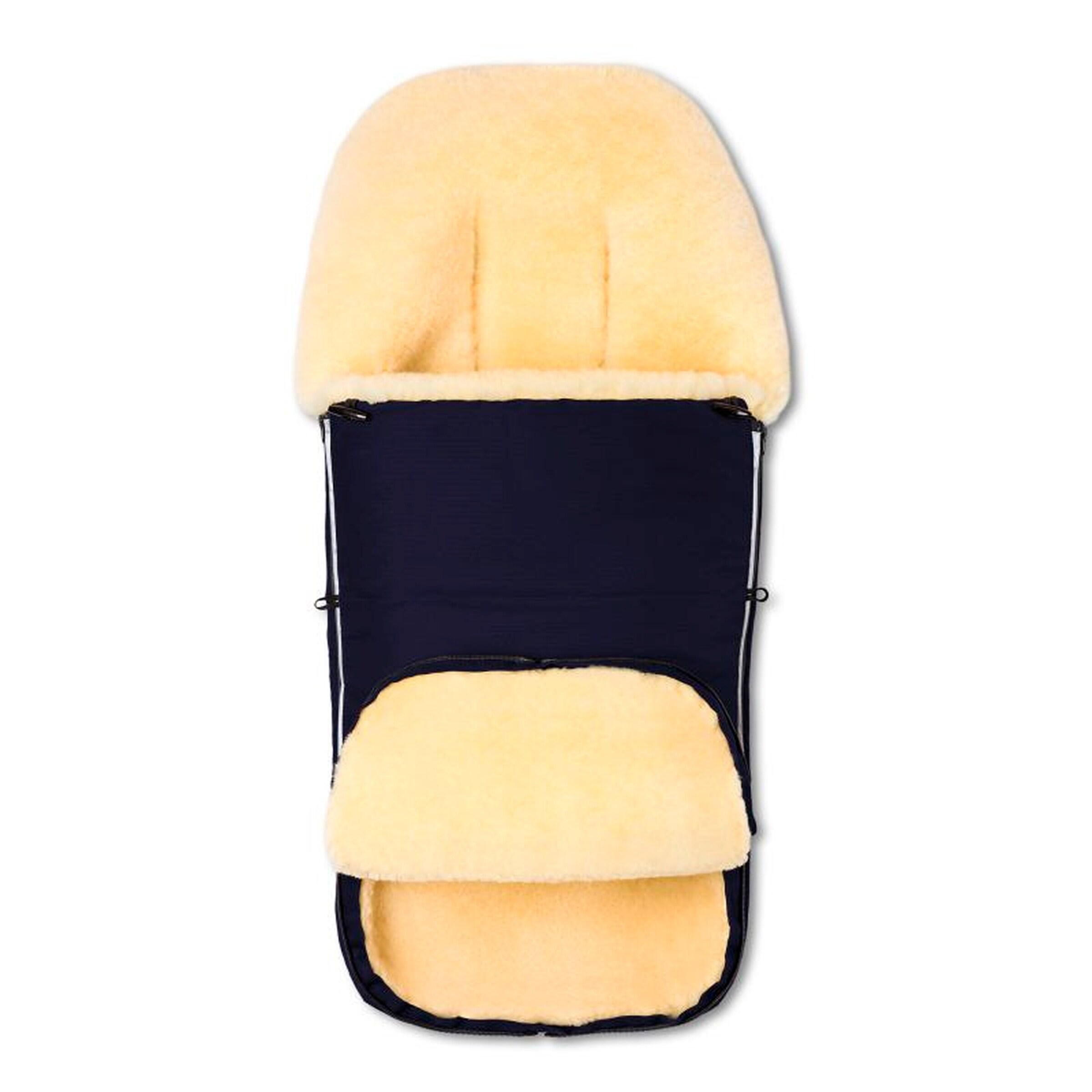 Hofbrucker Kinderwagen Lammfell-Fußsack Polaris Navy Blue