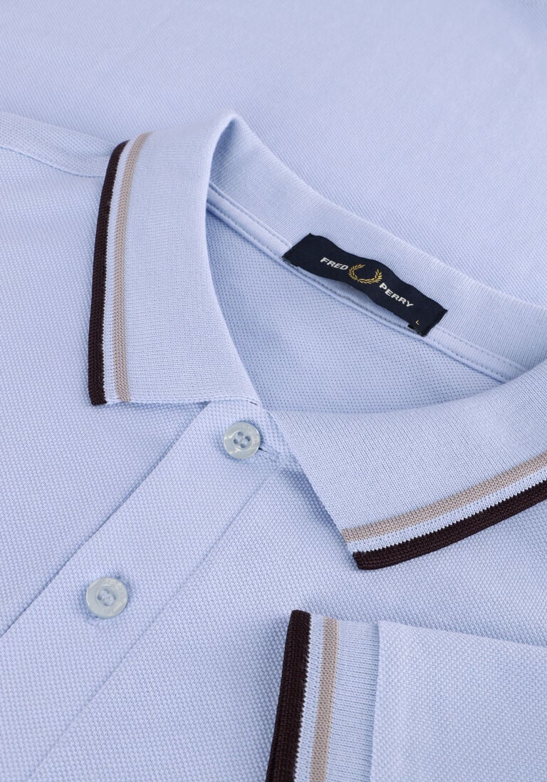 FRED PERRY lichtblauwe fred perry polo the twin tipped fred perry shirt