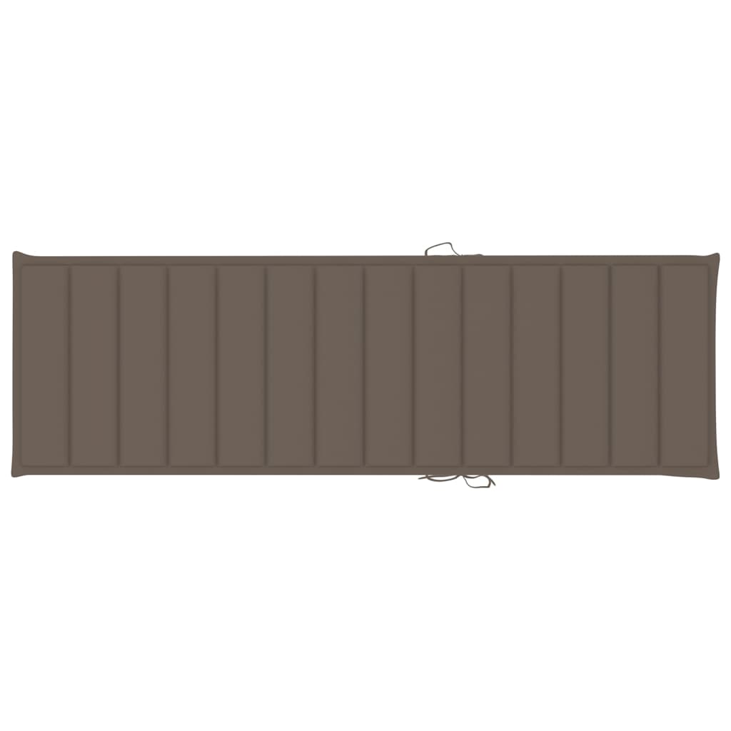 Transat chaise longue bain de soleil lit de jardin terrasse meuble d'extérieur 2 places avec coussin acacia solide et acier 0