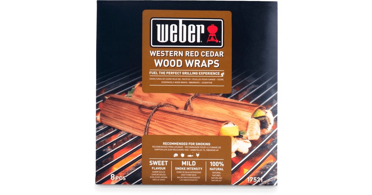 WeberWestern Red Cedar Woord Wraps aromahout  (8 stuks)