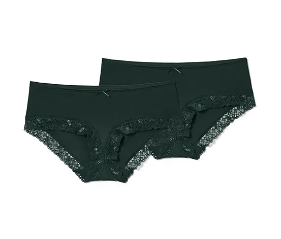 2 Pantys, dunkelgrün